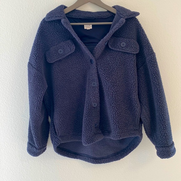 Faux fur cozie button up - Picture 1 of 3